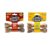 Munch & Crunch Dog Treats 4.5" Gnawler Bones Assorted Chicken & Beef Flavours 2 Bones x 24 Packs