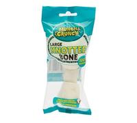 Munch & Crunch Dog Treats Large Knotted Bone 100% Rawhide (Bleached) 1 Pack