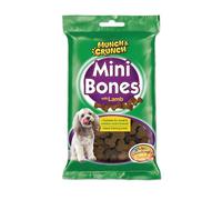 Munch & Crunch Dog Treats Mini Bones Lamb Real Meat Training Treats 140g
