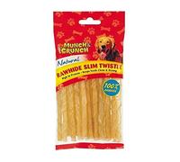 Munch & Crunch Natural Rawhide Twist Sticks Dog Treats (80g) (May Vary)