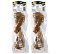 Munch & Crunch Serrano 2 Pack Ham Bone | Large Serrano | Chew 100% Natural Cured Bones Treat for Dogs | Long Lasting | 4 Single bones |