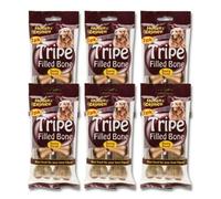 Munch & Crunch Tripe Filled Bone Chews for Dogs Multipack - 6 packs of All Natural Long Lasting Dog Chew - Total of 12 Delicious Bone Tripe Sticks for Dogs by GBP