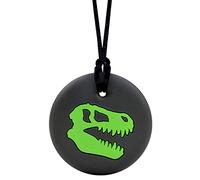 Munchables Dinosaur Skull - Sensory Chew Necklace for Boys (Green)