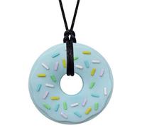 Munchables Donut Chewy Necklace - Sensory Chew Necklace for Strong Chewers (Blue)