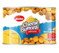Munchee Biscuits Sri Lanka - Savoury biscuits range | Popular Flavors | Snack Pack | (6 Packs, Cheese Buttons Tin)