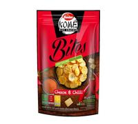 Munchee Kome Rice Crackers | Light & Crisp Bite sized Oven baked rice crackers | Guilt free, Sugar Free | (6 Packets, Cheese & Chilli Bites)