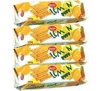 Munchee Lemon Puff Biscuits 200G, Crispy And Crundhy Tea Time Snacks Product Of India Pack Of 4