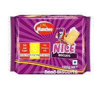 Munchee Nice Biscuits - Sweet Sugar Topped and Crunchy| Tea Time Snack, Kids Lunchbox Treat & Party Biscuits | Authentic Sri Lankan taste (100g, Pack of 4)
