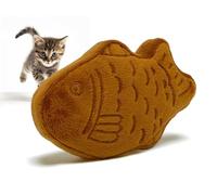 munchiecat Japanese Taiyaki Toy with Organic Catnip | Refillable, Washable for Cats and Kittens | Crinkles