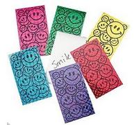 MunchieMoosKids Pack of 12 - Laser Smile Face Notepads - Party Loot Bag Stocking Filler