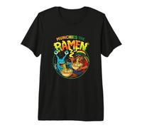 Munchies The Ramen Noodle Eating Alien Dreadlocks Art Premium T-Shirt