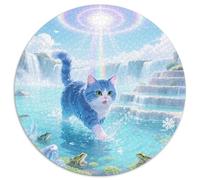 Munchkin 1000 Piece Jigsaws Pet Cat Round Puzzles for Adults And Kids Cool Unique Challenge Games Scene Creative 1000pcs (67.5x67.5cm)