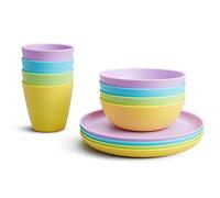 Munchkin 12pc Baby and Toddler Feeding Supplies Set - Includes Plates, Bowls, and Cups
