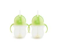Munchkin Click Lock Tip & Sip Straw Cup Set | Baby Toddler Sippy With Straw | BPA Free | Leakproof | Weighted Straw | Baby Bottles - 7oz/207 ml | 2 Pack | Green