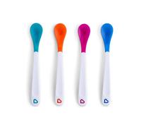 Munchkin 4 Pack White Hot Toddler & Baby Spoons | Heat Alert | Baby Feeding