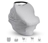 Munchkin 5 in 1 Car Seat Cover, Versatile Nursing High Chair & Baby Carrier with XtraGuard Technology Silver Ion (Grey)