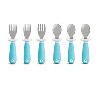 Munchkin 6 Count Raise Toddler Forks and Spoons, Blue (Pack of 1)