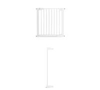 Munchkin Auto Close Baby Gate for Stairs & Doorways - Pressure Fit Safety Gate for Toddlers & Dogs - Easy Install No-Screws - 82-89cm, White