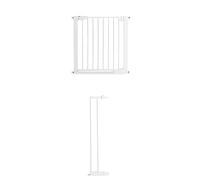 Munchkin Auto Close Baby Gate for Stairs & Doorways - Pressure Fit Safety Gate for Toddlers & Dogs - Easy Install No-Screws - 89-96cm, White