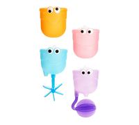 Munchkin Falls Bath Toy with Suction Cups|Multi-Colored Waterfall Bath Playset | Includes 3 Interactive Toys & 1 Pouring Cup | Fun Waterway for Tub Time