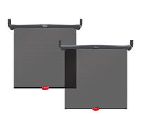 Munchkin Brica Sun Safety Car Window Roller Shade with White Hot Heat Alert Black 2 Count (Pack of 1)