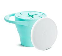 Munchkin C’est Silicone Baby Weaning Pot| Collapsible Snack Catcher Food Storage Container| BPA Free Toddler Snack Pot| Kids Small Snack Pot Tub w. Lid|Spill-Proof, Baby Weaning & Snack Holder| Mint