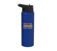 Munchkin Cat Dad Owner Breeder Lover Kitten Stainless Steel Insulated Water Bottle