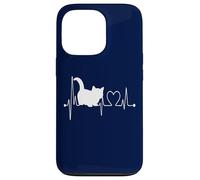 Munchkin Cat Heartbeat EKG Funny Cute I Love My Munchkin Cat Case for iPhone 13 Pro