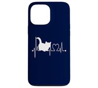 Munchkin Cat Heartbeat EKG Funny Cute I Love My Munchkin Cat Case for iPhone 13 Pro Max