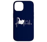 Munchkin Cat Heartbeat EKG Funny Cute I Love My Munchkin Cat Case for iPhone 14