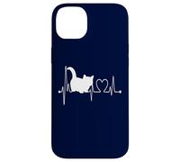Munchkin Cat Heartbeat EKG Funny Cute I Love My Munchkin Cat Case for iPhone 14 Plus
