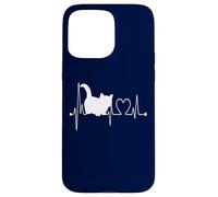 Munchkin Cat Heartbeat EKG Funny Cute I Love My Munchkin Cat Case for iPhone 15 Pro Max