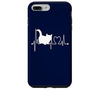Munchkin Cat Heartbeat EKG Funny Cute I Love My Munchkin Cat Case for iPhone 7 Plus/8 Plus