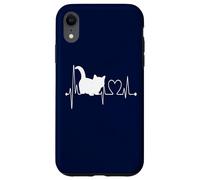 Munchkin Cat Heartbeat EKG Funny Cute I Love My Munchkin Cat Case for iPhone XR