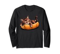 Munchkin Cat Hotdog Bun Sausage Cat Long Sleeve T-Shirt