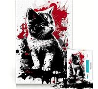Munchkin Cat Portrait 1000 Pieces Jigsaw Puzzles for Adults Strong Logic Toy Relaxing Fun Clear Edge Memorable Gift (38x26cm)