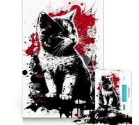 Munchkin Cat Portrait Jigsaw Puzzles for Adults 1000 Pieces Logic Sense Toy Relaxing Fun Smooth Edge (38x52cm)