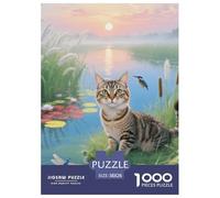 Munchkin Cat Puzzles 1000 Pieces for Adults Beautiful Decoration Puzzle Cute Cat Challenging Puzzles Fun Present & Activity for Home38x26cm/1000pcs