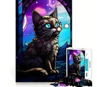 Munchkin Cat The Wild 1000 Piece Jigsaws for Adults Puzzle Focus Brain Toy Quiet Fun Tight Edge Santa Wish Item (38x26cm)