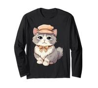 Munchkin Cat With Hats Funny Unisex Design For Men Women Tee Long Sleeve T-Shirt