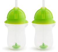 Munchkin Click Lock Any Angle Weighted 2 Piece Straw Cup (Green/Green) 10oz /296ml