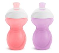 Munchkin® Click Lock™ Bite Proof Sippy Cup, 9 Ounce, 2 Pack, Pink/Purple