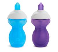 Munchkin Click Lock Flip Straw Toddler Sippy Cup 9 Ounce 2 Pack Blue/Purple
