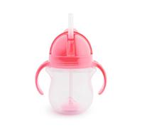 Munchkin Click Lock Tip and Sip Straw Cup | Baby Toddler Sippy Cups with Weighted Straw | BPA Free | Leakproof Cup | Dishwasher Safe | Baby Bottles -7oz/207 ml | Pink