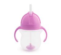 Munchkin Click Lock Tip & Sip Straw Baby Toddler Sippy Cups with Straw | Dishwasher Safe | Baby Cup Weighted Straw | Baby Bottles -7oz/207 ml | Purple