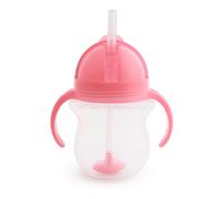 Munchkin Click Lock Tip & Sip Straw Baby Toddler Sippy Cups with Straw | Dishwasher Safe | Baby Cup Weighted Straw | Baby Bottles -7oz/207 ml | Pink