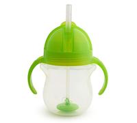 Munchkin Click Lock Weighted Flexi-Straw Cup, Green 7 oz 207ml ***Waterproof Label's Included to Personalise Your Little One's Cup***