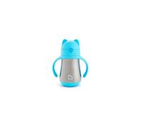 Munchkin Cool Cat Stainless Steel Straw Cup - Blue (8oz/240ml)