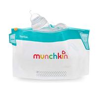 Munchkin Cool Touch Microwave Steriliser Bags | Baby Bottle Teat & Dummy Steriliser | 6 Reusable Baby Steriliser Bags | Cold Water Steriliser & Sterilising Unit Alternative | Mini Travel Steriliser