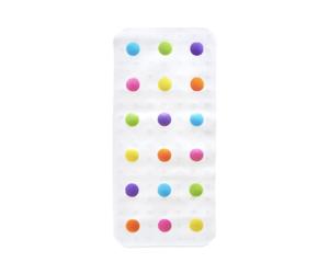 Munchkin Dandy Dots Non Slip Baby Bath Mat | Colourful Shower Mat | White